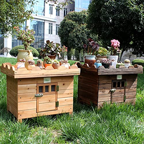 mobiliario Productos para Mascotas Caseta y Perrera Multifuncional para Gatos Casa para Mascotas con Arena para Gatos Casa para Perros Interior al Aire Libre Puede almacenar Soporte de Flores