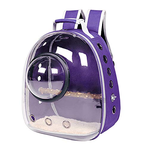 Mochila para pájaros, Jaula para pájaros de Viaje Transparente y Transpirable con Soporte para Percha para Loros, Bolsa de Viaje para pájaros, Colores Opcionales