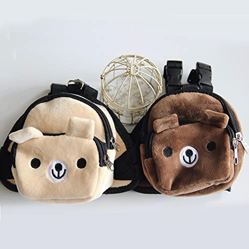 Mochila para perros pequeños, arnés de mochila de dibujos animados para perros con correa, bolsas de sillín ajustables, bolsa de almacenamiento de juguetes para aperitivos, chaleco de malla para cacho