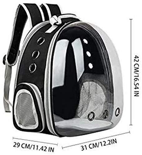 Mochila portátil para mascotas, para perro, gato, cachorro, plegable, multifunción, cápsula de transporte, color negro