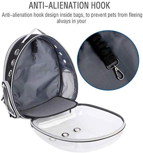 Mochila portátil para mascotas, para perro, gato, cachorro, plegable, multifunción, cápsula de transporte, color negro