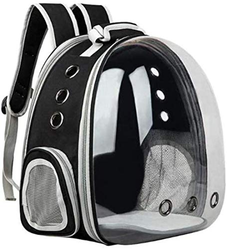 Mochila portátil para mascotas, para perro, gato, cachorro, plegable, multifunción, cápsula de transporte, color negro