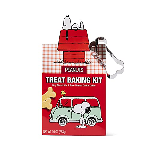 Modern Gourmet Foods, Snoopy, Kit para Hornear Golosinas para Perros, Incluye Cortador de Galletas en Forma de Hueso y Mezcla de Ingredientes