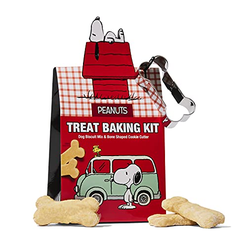 Modern Gourmet Foods, Snoopy, Kit para Hornear Golosinas para Perros, Incluye Cortador de Galletas en Forma de Hueso y Mezcla de Ingredientes