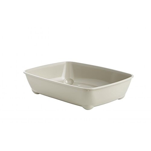 Moderna Bandeja de Arena para Gatos, Color Gris cálido, 42 cm