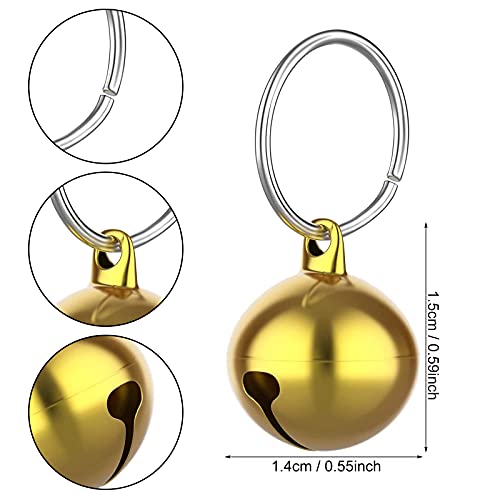 Molain 24 paquetes de campanas de gato para collar de gato y perro, colgante de mascota gato y perro campana colgante accesorios (color mezclado)