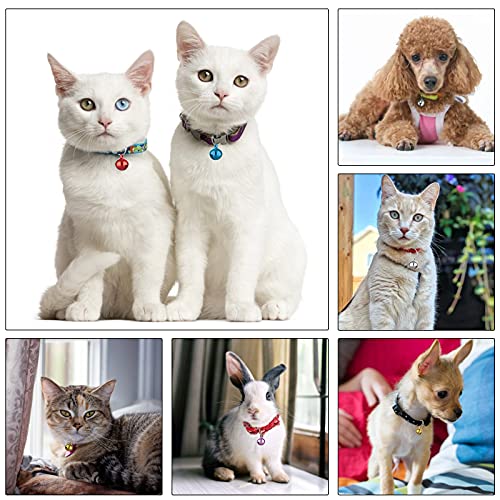 Molain 24 paquetes de campanas de gato para collar de gato y perro, colgante de mascota gato y perro campana colgante accesorios (color mezclado)