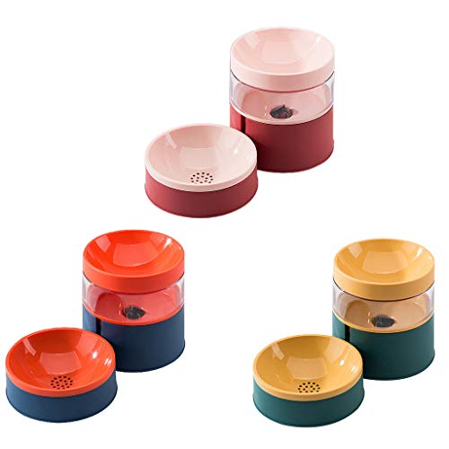 moreoustitory Alimentador automático de agua potable para mascotas integrado Alimentos para mascotas Fuente de agua silenciosa Bomba de gran capacidad Pet Beber gato dispensador de agua tazón