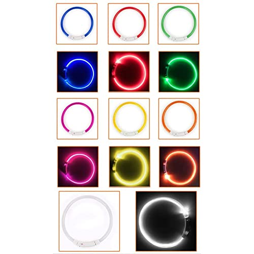 Morninganswer Collar de Perro USB Recargable Collar para Mascotas emisor de luz TPU Puede Cortar la luz de Seguridad para Perros Adecuado para Perros pequeños y medianos