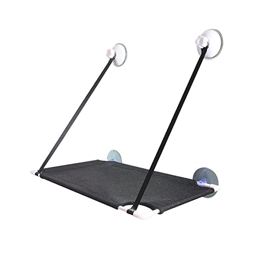 Morninganswer Hamaca para Gato, Asiento de Descanso para Gatos, estantes Resistentes y Resistentes, ventosas para Ventanas de Gato, para Interior y Gatos Grandes