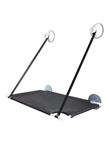 Morninganswer Hamaca para Gato, Asiento de Descanso para Gatos, estantes Resistentes y Resistentes, ventosas para Ventanas de Gato, para Interior y Gatos Grandes