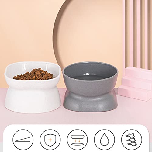 Morninganswer HehiFRlark Cuencos para Mascotas Alimentador de Agua para Perros Alimentador de Agua de plástico de Doble Cara Alimentador de Platos para Mascotas Suministros de alimentación para Gatos