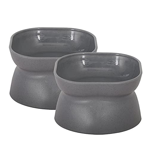 Morninganswer HehiFRlark Cuencos para Mascotas Alimentador de Agua para Perros Alimentador de Agua de plástico de Doble Cara Alimentador de Platos para Mascotas Suministros de alimentación para Gatos