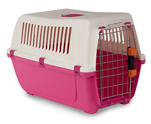 MP Bergamo Vision Travel 55 - Cesta de Transporte con Cerradura para Gato, 10 kg, Color Rosa