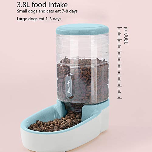 Msicoco Tazón a prueba de fugas automático de gran capacidad para perros y gatos, dispensador de agua para mascotas (alimentador de agua, gris)
