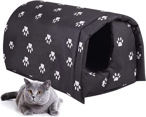 MTDBAOD Cat Houses for Outdoor Cats, Cats Shelter Thickened Weatherproof,Foldable Cat Dog House,Stray Cat Oxford Cloth Cat House,Outdoor Cat House for Winter