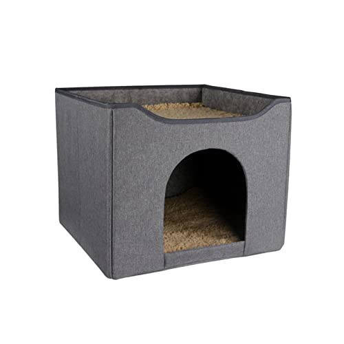 Mudicy Casa Plegable para Gatos para Mascotas de Interior, casa Desmontable para Gatos, casa Plegable para Perros, Refugio cálido para Mascotas para Gatos y Cachorros pequeños
