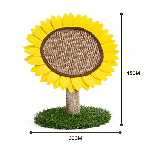 MUJIE Árbol de Gato de Girasol, Cuerda de la Cuerda de sisal Natural Cat Rasging Post, Marco de Escalada de Gato Anti-Scratch, Tablero de rasguños for Actividades de Kittens, Suministros for Mascotas