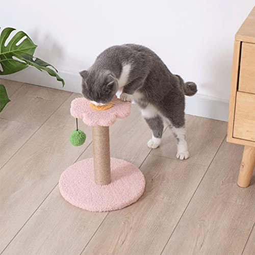 MUJIE Tipo de Flor de Piso de pie, árbol de Gato, Gato de Cuerda de sisal Natural, Poste, Marco de Escalada de Gato Anti-rasguño, for Mascotas for Jugar, Descansar, afilar Garras (Color : Yellow)