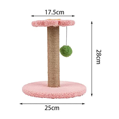 MUJIE Tipo de Flor de Piso de pie, árbol de Gato, Gato de Cuerda de sisal Natural, Poste, Marco de Escalada de Gato Anti-rasguño, for Mascotas for Jugar, Descansar, afilar Garras (Color : Yellow)