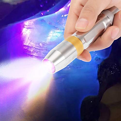 mumisuto Linterna con Detector UV, 3 Colores, Ultravioleta, Blanco, Amarillo, Linterna, lámpara de Mano, para Pruebas de Dinero de Jade, Mascotas, orina y Manchas
