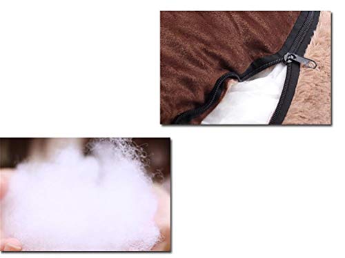 MUMUCW Animales Favoritos Cama para Mascotas con la Pata del Perro Lindo Colorido Lavable Auto calentable Lana Cama para Mascotas Cachorro Perro Gato Casa (Color : Red, Tamaño : S)