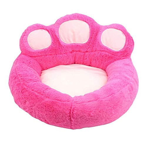 MUMUCW Animales Favoritos Cama para Mascotas con la Pata del Perro Lindo Colorido Lavable Auto calentable Lana Cama para Mascotas Cachorro Perro Gato Casa (Color : Red, Tamaño : S)