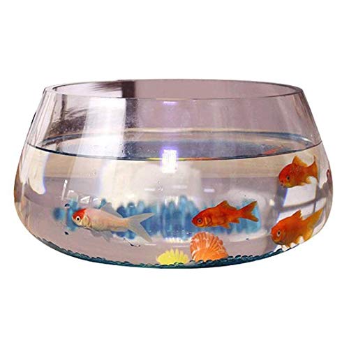 MUMUCW Única de Cristal Mini Tanque del Acuario Goldfish Bowl por Betta Glofish y Peces pequeños Negocio en casa Regalos de cumpleaños (Size : 20cm)