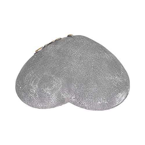Mumusuki Piedra Sepulcral Conmemorativa del Perro, Piedras Conmemorativas en Forma de Corazón de Resina para Césped para Patio Trasero para Jardín(Gris sésamo)