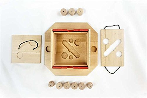 My Intelligent Dogs Juguete Interactivo de Madera para Perros Cubo Suizo, M