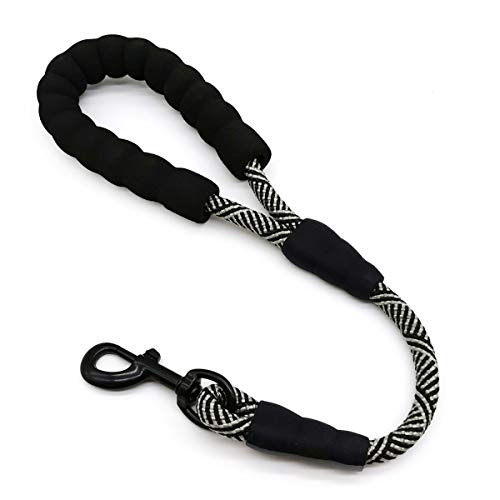 Mycicy - Correa Corta para Perro - 18 Pulgadas con Mango Acolchado - Correa de Nailon Fuerte de 1/2 Pulgadas para Perros medianos y Grandes