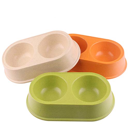 N / A Comederos Agua Que Alimenta Los Platos No Slip Alimentación Doble Dispensador De Agua Tazones De Las Mascotas Conjunto Automático para Perros Y Perros Pequeños, Cachorros del Alimentador