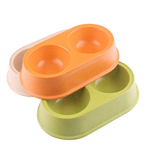 N / A Comederos Agua Que Alimenta Los Platos No Slip Alimentación Doble Dispensador De Agua Tazones De Las Mascotas Conjunto Automático para Perros Y Perros Pequeños, Cachorros del Alimentador