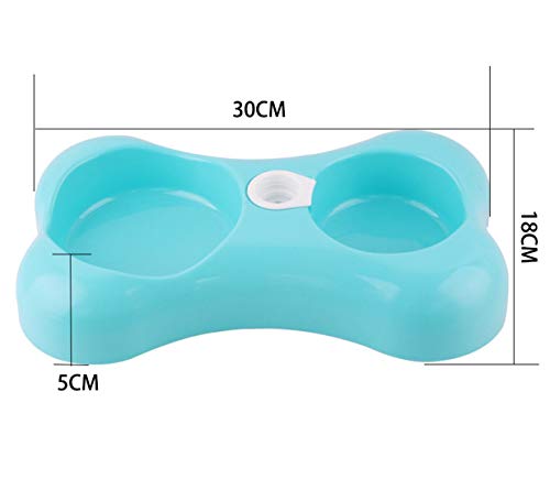N / A Cuenca del Perro De Agua Granja Alimentador No del Resbalón De Alimentos Dispensador De Agua Doble Pet Cuencos Conjunto Automático para Gatos Y Perros Pequeños/Medianos Comederos