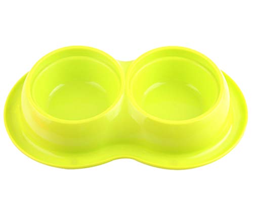 N / A Puppy Dog Food Bowl, Comederos para Perros Anti-Deslizante De Doble Cuencos De Agua Cat para Cachorros Y Perros Alimentador