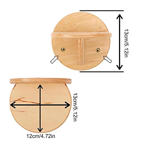 N / B Estantes de Pared para Gatos de 3 Piezas, Estante Redondo para Gatos montado en la Pared, Cama escalonada para Gatos, Escalera para trepar y Pared para Gatos DIY, Montaje fácil y Seguro