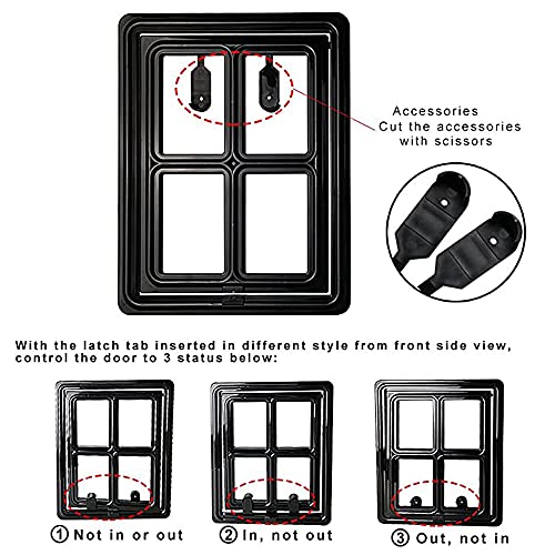 N / B Puerta de la Puerta de los Cachorros para Perros y Gatos, Puerta de Cachorros para Puertas de Pantalla Deslizante, Interior Exterior Resistente, Resistente, se Adapta a la Derecha en el Filo