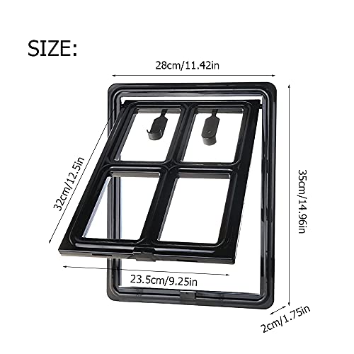 N / B Puerta de la Puerta de los Cachorros para Perros y Gatos, Puerta de Cachorros para Puertas de Pantalla Deslizante, Interior Exterior Resistente, Resistente, se Adapta a la Derecha en el Filo