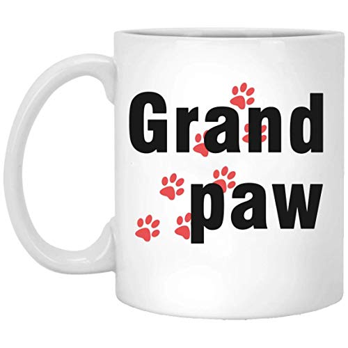 N\A Dog Lover Grand Paw Pet Grandfather Tea Granddog Puppy Pet Sitter Refugio de Animales Regalo voluntario, Gran Perro Taza Blanca 01_WM219 MUG 11oz