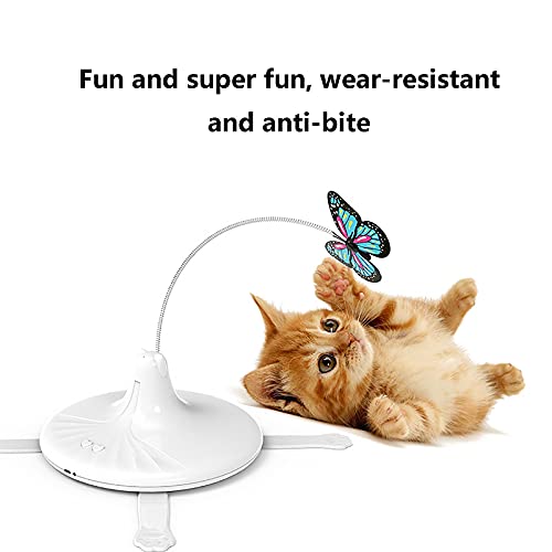 "N/A" Gato Eléctrico Burlarse De La Mariposa Simulada De La Mariposa De La Mariposa del Juguete, El Juguete De La Varilla De Gato Giratoria Automática para El Gato Casero Jugando Los Juguetes