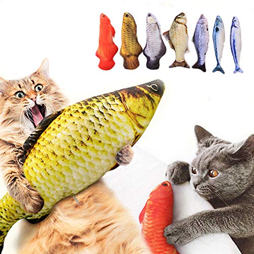 NA Juguete de pez pateador de Gato en Movimiento eléctrico, pez Realista, Juguete Divertido para Ejercicio de Gato para Gato/Gatito/Gatito pez de Juguete de Gato Juguetes de Hierba gatera