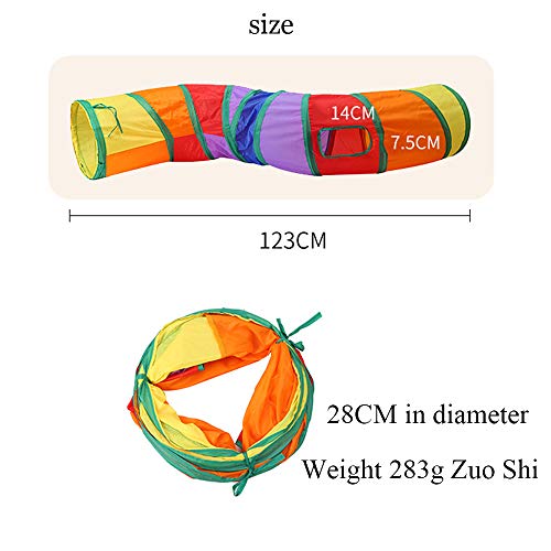 NA Túneles De Gato para Gatos De Interior con Play Ball, Túnel S Plegable para Cachorro De Gato De Interior, Gatito, Conejo