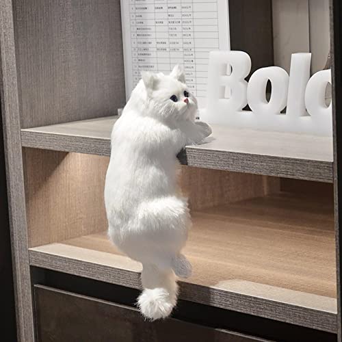 N/A/A Simulación peludo colgante gato felpa colgante gatito juguete decoración del hogar para TV escritorio figuras animales regalos