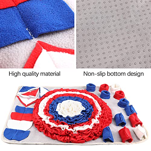 Nabance Snuffle Mat para Perros, Alfombra Olfativa Perros Snuffle Mat, Alfombra Interactiva Perros, Juguetes para Perros Muy Activos o con Ansiedad - con Agujeros para Colgar (Anillo Rojo)