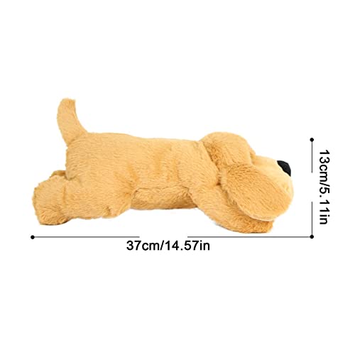 NAKYLUCY Juguete de Peluche para Cachorro con Latido del corazón, Animal de Peluche con Latido del corazón del Cachorro para aliviar la ansiedad por separación, Juguete de Peluche para Perros, Gatos