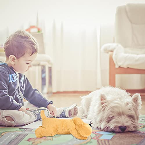 NAKYLUCY Juguete de Peluche para Cachorro con Latido del corazón, Animal de Peluche con Latido del corazón del Cachorro para aliviar la ansiedad por separación, Juguete de Peluche para Perros, Gatos