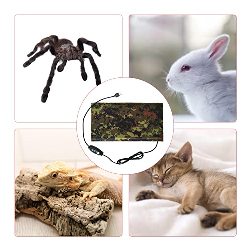 NAKYLUCY Manta Calefactora Eléctrica para Perros Y Gatos, Termostato USB Tres Velocidades Calefacción Constante Esterilla Eléctrica Segura Almohadilla Térmica, Interior para Cachorros Perros Gatos
