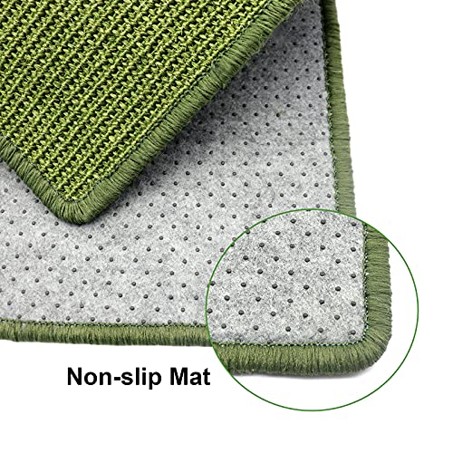 NASTRA Alfombrilla para Rascar Gatos, Sisal Natural Satisface la Naturaleza de los Rasguños de los Gatos y Protege la Seguridad de los Muebles (Verde) 40 * 60 cm