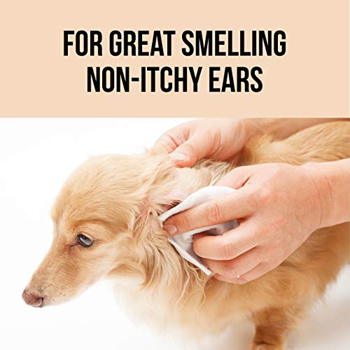 Natural Rapport Toallitas para Perros – Solución Limpia Oídos para Sacar Tapones de Oídos, Suciedad e Impurezas - Gotas y Toallitas para Perros (8 oz)