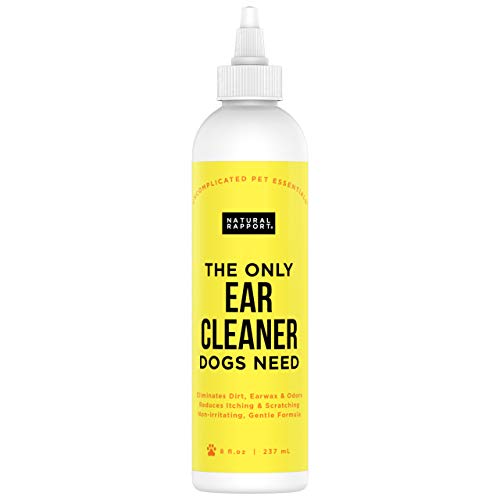 Natural Rapport Toallitas para Perros – Solución Limpia Oídos para Sacar Tapones de Oídos, Suciedad e Impurezas - Gotas y Toallitas para Perros (8 oz)